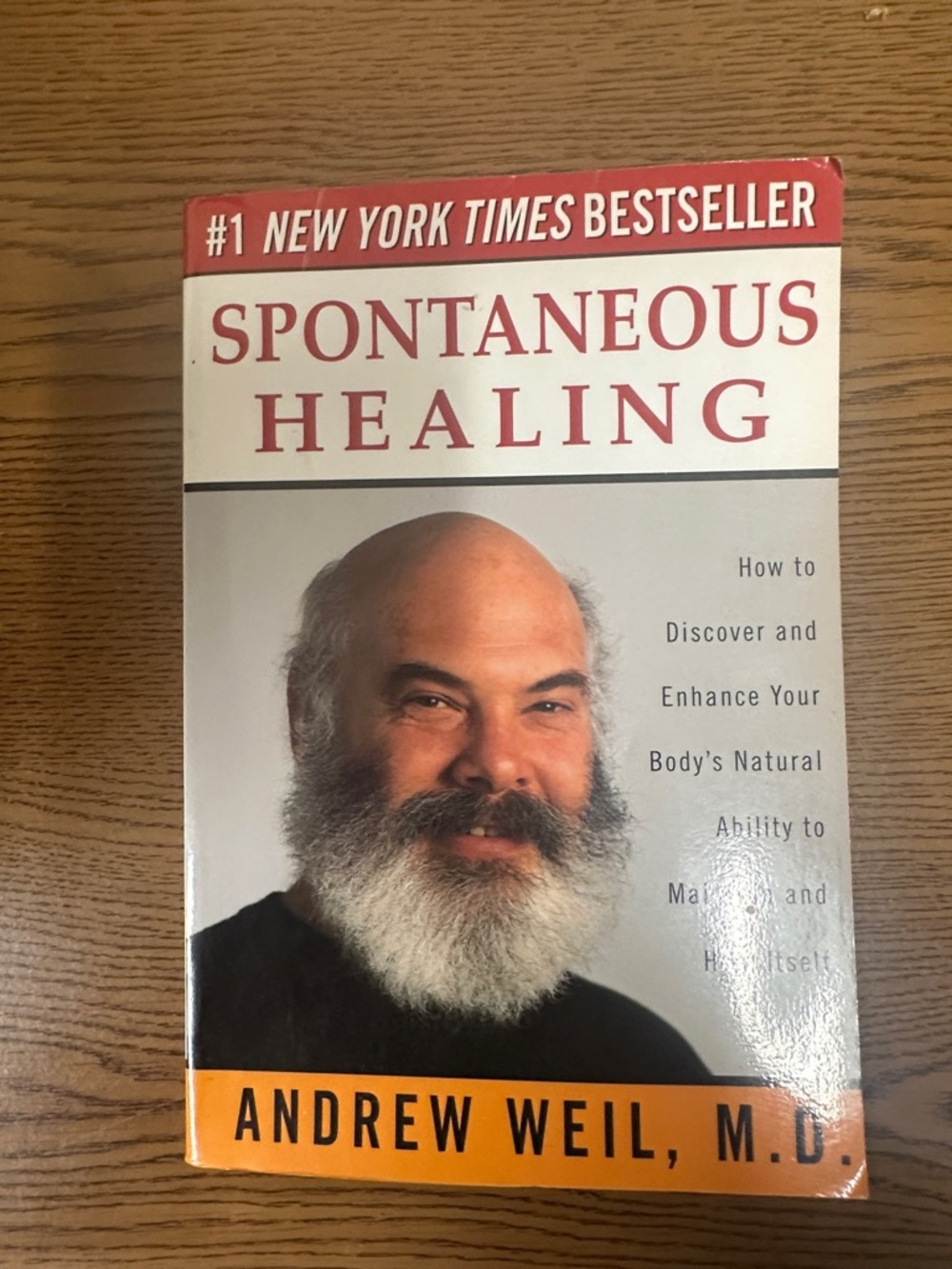 Andrew Weil Spontaneous Healing - Men's Grooming Book Cover (White, Orange)